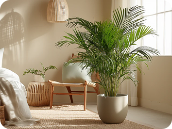 Monstera Deliciosa with Large Metal Self Watering Pots