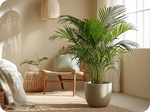 Monstera Deliciosa with Large Metal Self Watering Pots